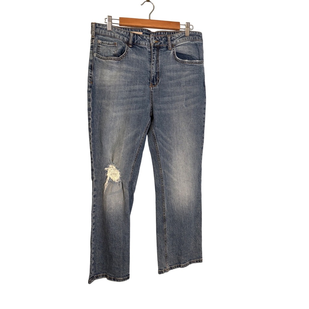 Anthropologie‎ Pilcro Distressed Straight Leg Jeans Size 32